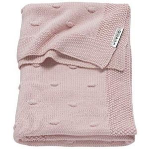 Meyco 2733052 babydeken gebreid met knopen 75x100 cm, roze