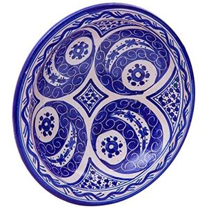 Biscottini Decoratieve borden 32,5 x 32,5 x 9,5 cm | keramische borden van Marokkaans handwerk | keukendecoraties | handbeschilderde decoratieve borden