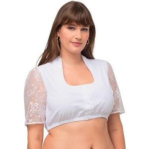 Ulla Popken - Dirndlblouse - Sneeuwwit - Grote Maten