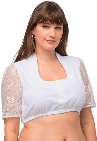Ulla Popken - Dirndlblouse - Sneeuwwit - Grote Maten