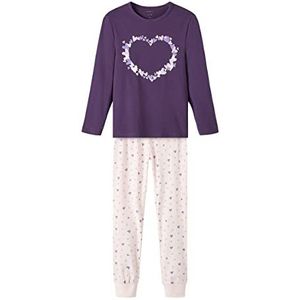 NAME IT NKFNIGHTSET Heart NOOS pyjama voor meisjes, Purple Plumeria, 86/92