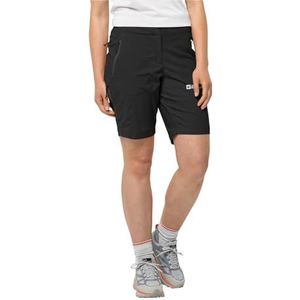 Jack Wolfskin dames glastal shorts w Shorts Bermuda shorts, Zwart, 32