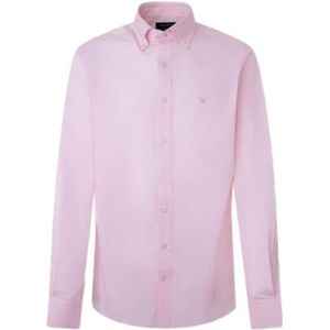 Hackett London Essential Mini Gingham Shirt voor heren, Roze (Roze), L