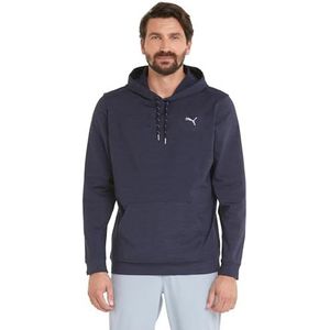 PUMA Men's Cloudspun Progress Hoodie, Navy Blazer Heather, S