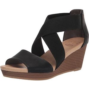 Dr. Scholl's Shoes Womens Barton Band Wedge Black Smooth 9 M
