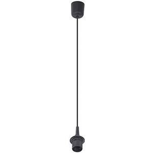 Ophangkoord voor lampenkap met fitting E27 en schroefring, zwart 1 x 1 x 800 mm, 60 W