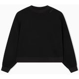 Armani Exchange - Sweatshirt - Zwart - Cuffed Sleeve Logo Lettering Relaxed Fit