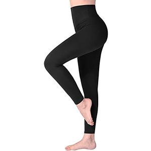 SINOPHANT Legging met Hoge Taille voor Vrouwen - Boterzachte Yoga Broekjes voor Sport en Fitnes(1 Zwart,S-M)