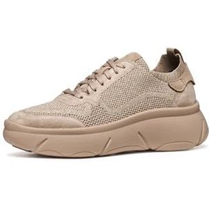 Geox D Nebula 2.0 X Sneakers voor dames, beige, 37 EU, beige, 37 EU