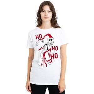 The Nightmare Before Christmas Jack Santa dames T-shirt, wit, klein, Wit, S