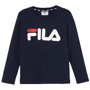 FILA BREY, uniseks overhemd met lange mouwen, blauw, Blauw
