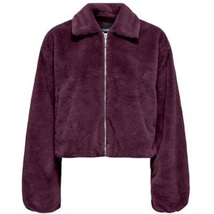 Only - Onldana Life Faux Fur Jacket - Damesjas - Mauve Wine - Regular Fit