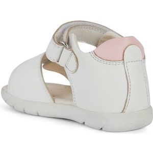 Geox Baby meisje B Alul Girl A sandaal, Wit Multicolor, 23 EU