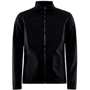 Craft Core Explore Softshelljas voor heren, 3XL, zwart, winddicht, waterafstotend, voor dagelijks gebruik, 2 zijzakken, 1 binnenzak, overgangsjas voor heren