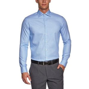 Tommy Hilfiger Zakelijk overhemd voor heren, blauw (015), 40