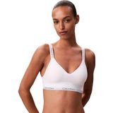 Calvin Klein - LGHTLY LINED BRALETTE - Bralette - Wit - Met Logo-Opschrift