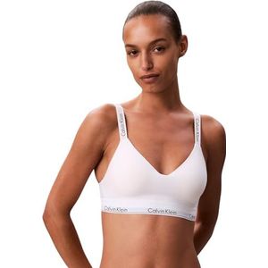 Calvin Klein - LGHTLY LINED BRALETTE - Bralette - Wit - Met Logo-Opschrift
