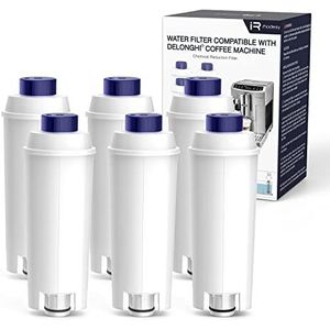 iRhodesy Waterfilter voor Delonghi koffiezetapparaten DLSC002, waterfilter filterpatroon actieve koolwasverzachter, compatibel met Delonghi ECAM, Esam, ETAM, BCO, EC. (6 stuks)