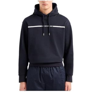 Armani Exchange Men's Line Logo Pullover Hoodie Sweatshirt, Blauw, XXL, deep navy, XXL
