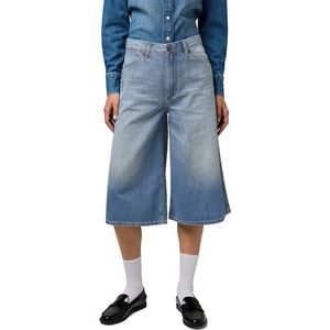 Wrangler - The Culotte - Korte Jeans - Licht Cognacbruin - Regular Fit