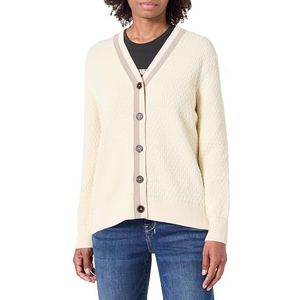 GANT Cardigan met contrasterende katoen, crème, L