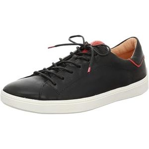 Think Turna sneakers voor heren, chroomvrij, gelooid, duurzaam uitneembaar voetbed, zwart/combi 0000, 41,5 EU, zwart combi 0000, 41.5 EU