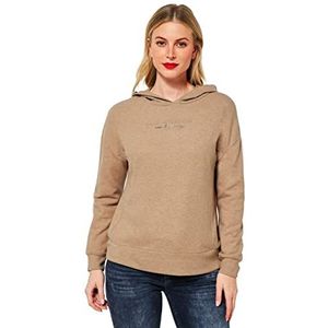 Street One Dames A318900 shirt met lange mouwen Hoodie, Buff Sand Melange, 34, Buff Sand Melange, 34