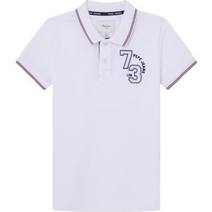 Pepe Jeans Landon Polo voor jongens, Wit (wit), 4 jaar