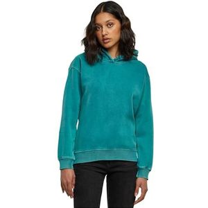 Urban Classics Stone Washed Hoody voor dames, watergreen, 5XL