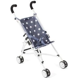 Bayer Chic 2000 - Poppenbuggy Roma, poppenwagen, minibuggy, sterretjes, marineblauw, 601-51