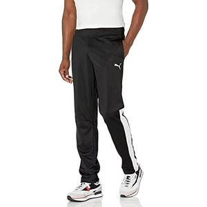 PUMA Contrasterende broek voor heren, trainingsbroek, zwart/wit, S