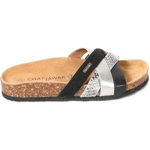 CHATTAWAK Dames 15BELONOIR39 sandalen, zwart, 39 EU, Zwart, 39 EU