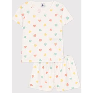 Petit Bateau Pyjacourt voor meisjes, wit/multico, 4 Jaren