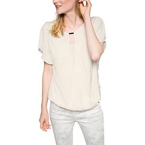 ESPRIT Collection Dames Regular Fit blouse wikkellook, wit (off white 110), 44