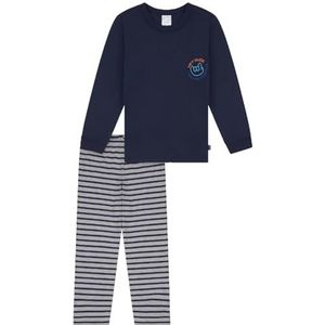 SCHIESSER - Nightwear 1 - Nachtkledij - Donkerblauw/Wit - 2-delig - Lang