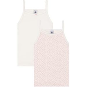 Petit Bateau Meisjeshemden met bretels (2 stuks), variant 1, 4 Jaar