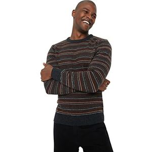 Trendyol Sweatshirt voor heren, Antraciet, M