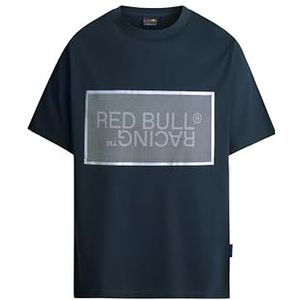 Red Bull Racing X Pepe Jeans Heren RBR MESH Film Logo TEE T-shirt, blauw (Dulwich Blue), XS, Blauw (Dulwich Blue), XS