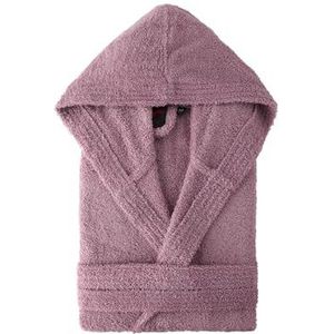 Top Towel Elegante badjas voor dames en heren, 100% katoen, 500 g/m², met capuchon of zonder capuchon, zacht en absorberend voor douche, spa en zwembad, Lila, S