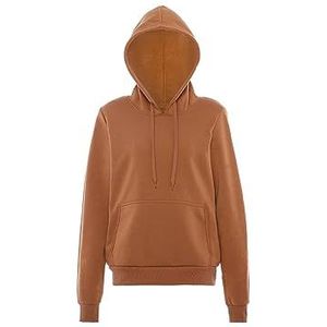 Blonda Modieuze trui hoodie voor dames polyester camel maat S, kameel, S