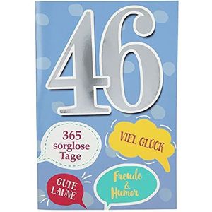 Depesche 5698.061 felicitatiekaart met muziek voor de 46e verjaardag, originele verjaardagskaart met bijpassende spreuk en binnentekst, incl. envelop, 17,5 x 12 cm