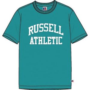 RUSSELL ATHLETIC Iconische S/S T-shirt met ronde hals voor heren, meerblauw, M