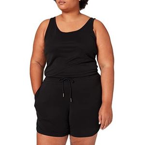 Urban Classics Modal Jumpsuit T-shirt voor dames, korte mouwen, zwart, 4XL