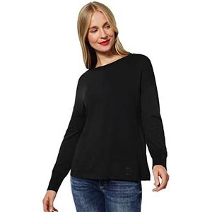 Street One Damesshirt met lange, zwart, 34