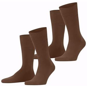 ESPRIT Herensokken Basic Uni 2-Pack M SO katoen effen 2 paar, bruin (Rosewood 5225), 39-42, bruin (Rosewood 5225), 39-42 EU