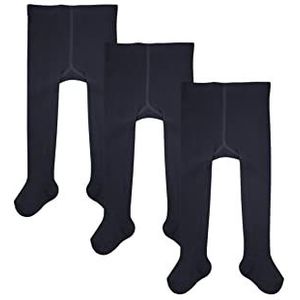 Camano Unisex Baby Online ca-Soft Organic Cotton Tights 3-pack sokken, Navy, 50/56, navy, 74 cm