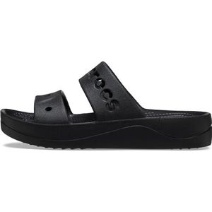 Crocs Dames Via Platform Sandaal, Zwart, 7 UK, Zwart, 39/40 EU