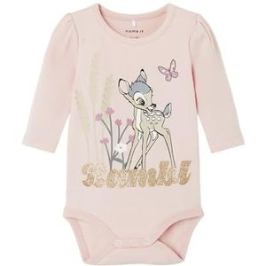 NAME IT NBFDROMA Bambi LS Body WDI babymeisjes met lange mouwen, sepia rose, 80, sepia rose, 80 cm