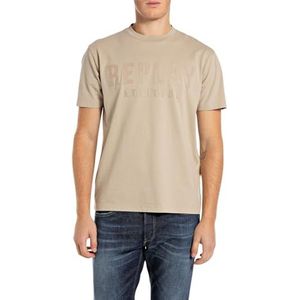 Replay Heren T-shirt Regular Fit, 803 Light Taupe, S