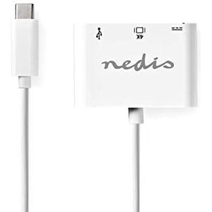 Nedis CCGB64765WT02 video kabel adapter 0,2 m USB Type-C USB Type-C + USB Type-A + HDMI Wit